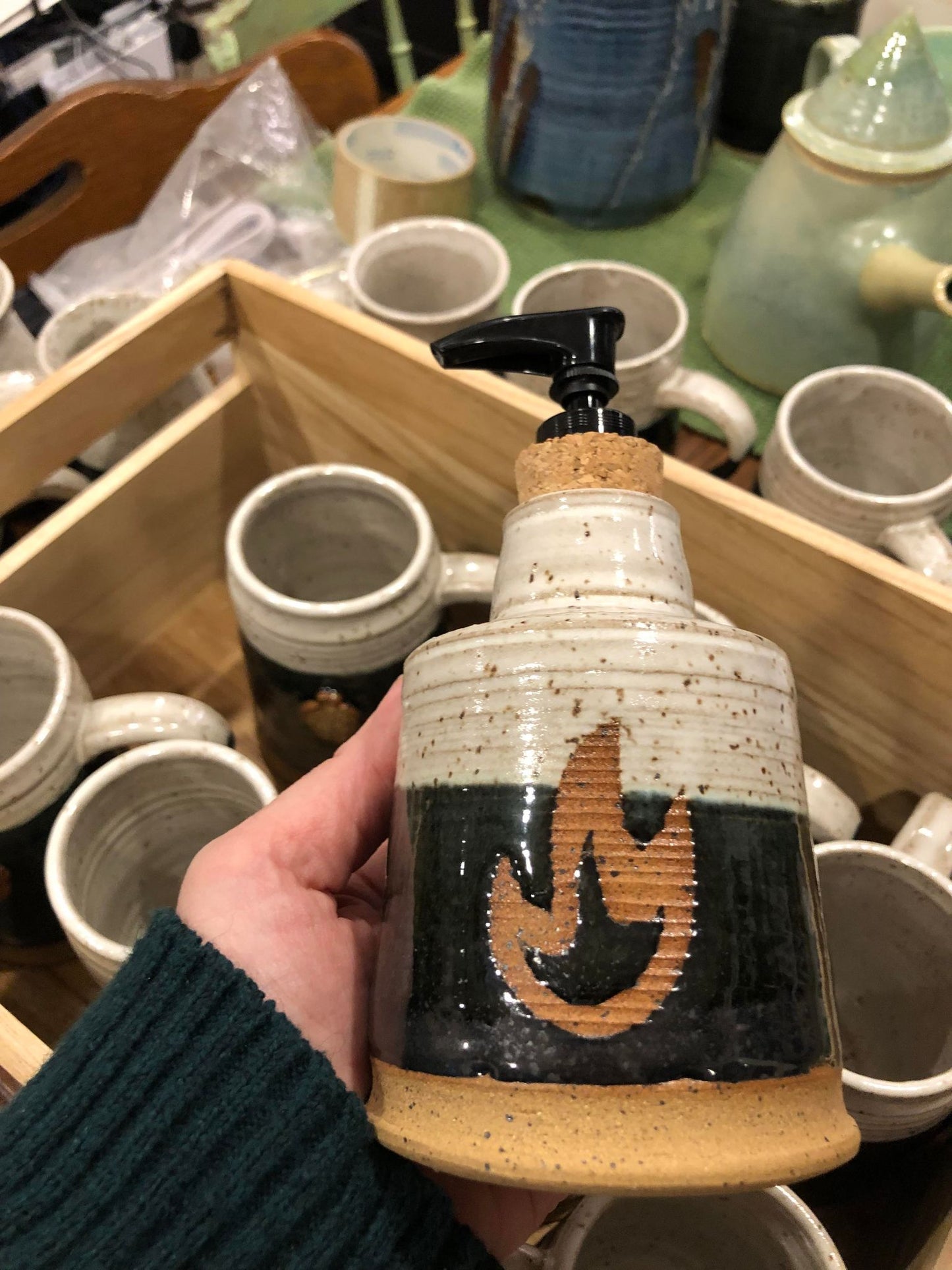 Nighttime Fire Soap Dispenser with Neck
