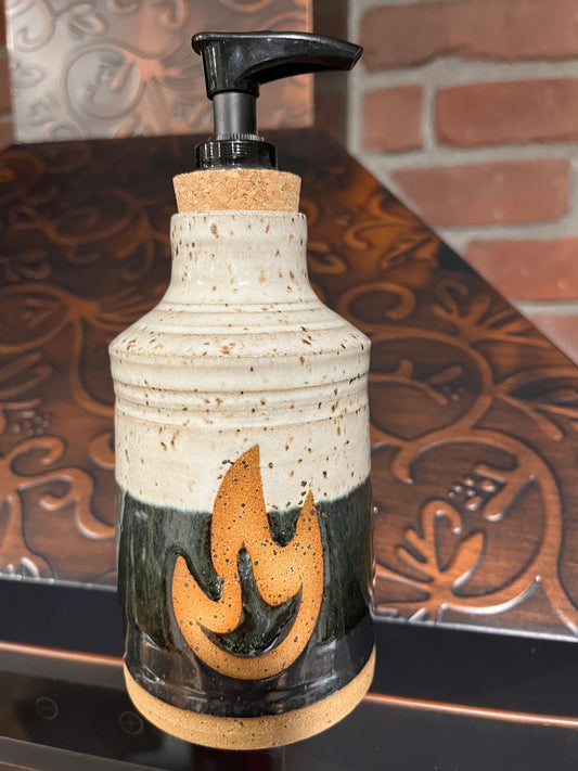 Nighttime Fire Soap Dispenser with Neck