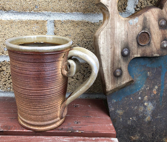 Curly Handled Wood Fired Mug